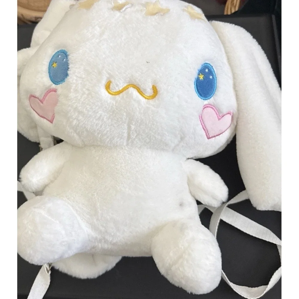Sanrio Cinnamoroll Plush Backpack Soft White Stuffable Adjust Removable Straps